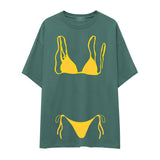 Yellow Bikini Oversize Tişört