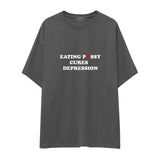 Eating Pussy Cures Depression Oversize Tişört