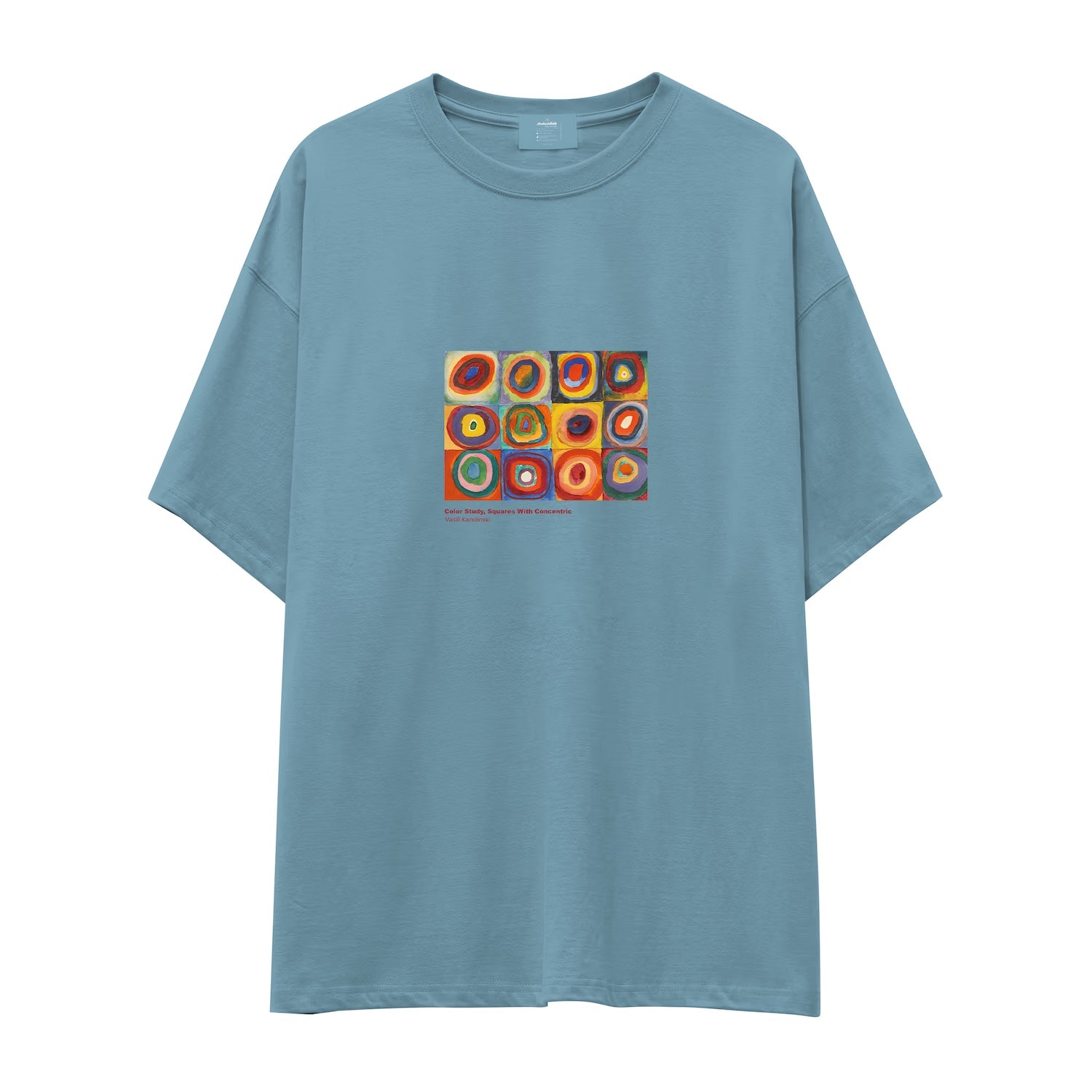 Color Study, Squares With Concentric Circles Oversize Tişört