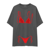 Red Bikini Oversize Tişört