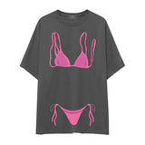 Pink Bikini Oversize Tişört