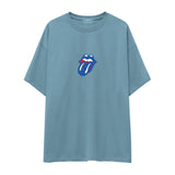The Rolling Stones Mavi Oversize Tişört