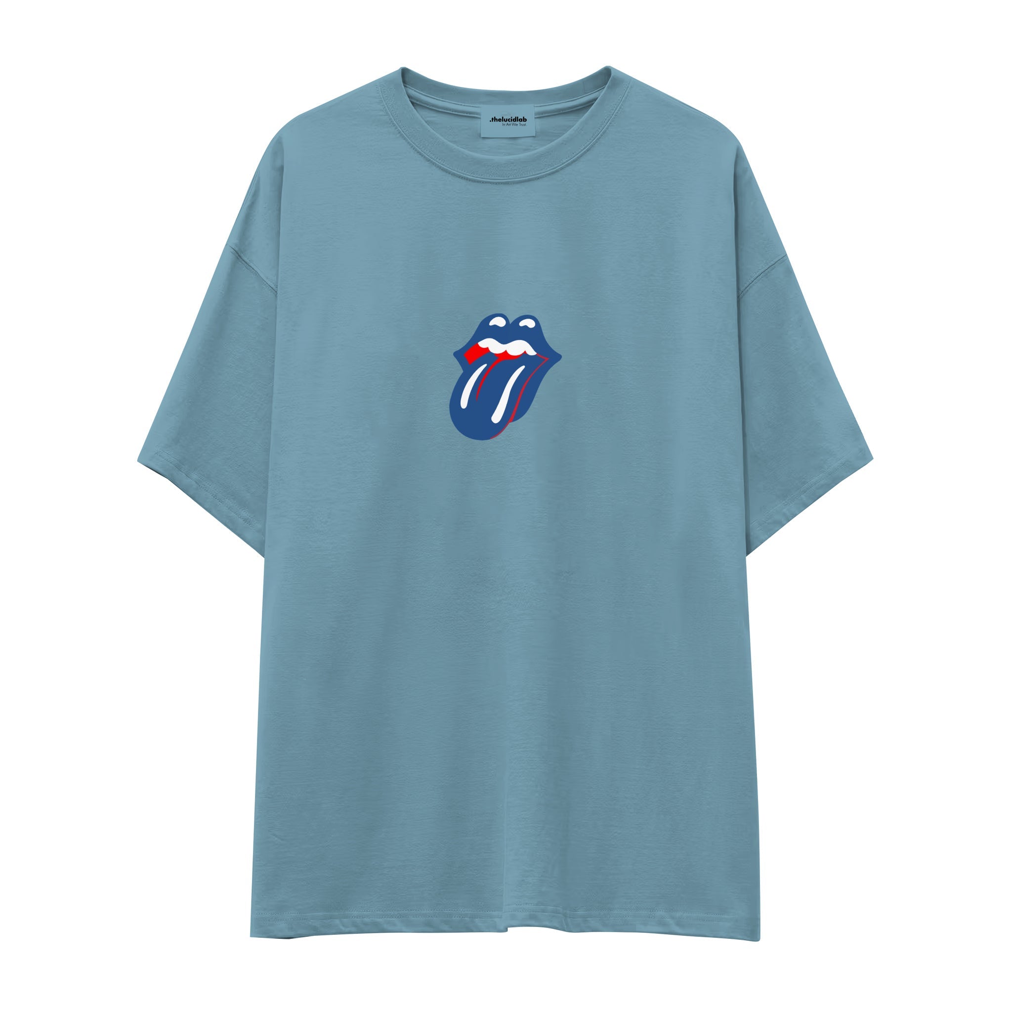 The Rolling Stones Blue Oversize Tişört