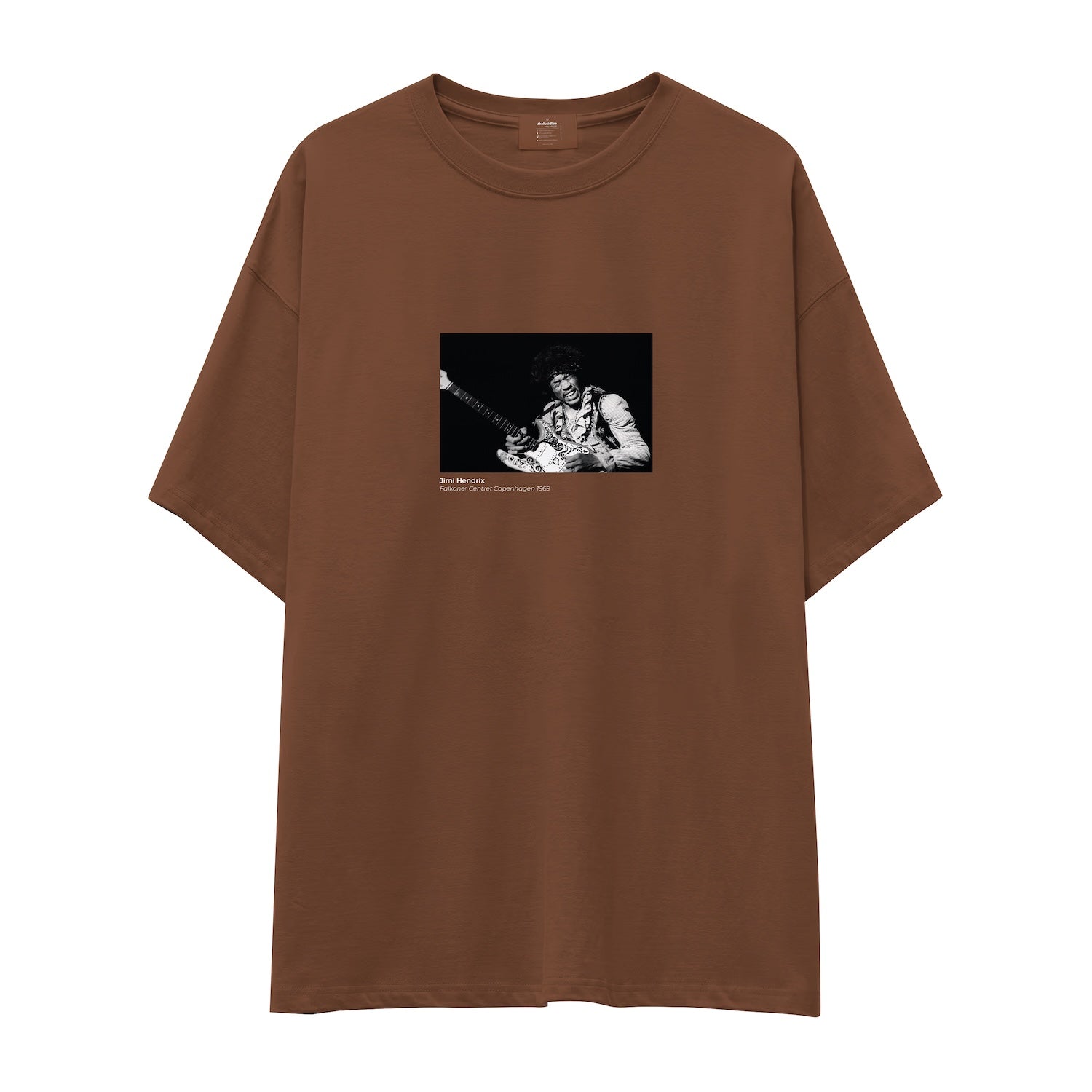 Jimi Hendrix Falkoner Centret Copenhagen 1969 Oversize Tişört