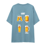 Lets Get Beers Tonight Oversize Tişört