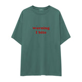 Warning I Bite Oversize Tişört