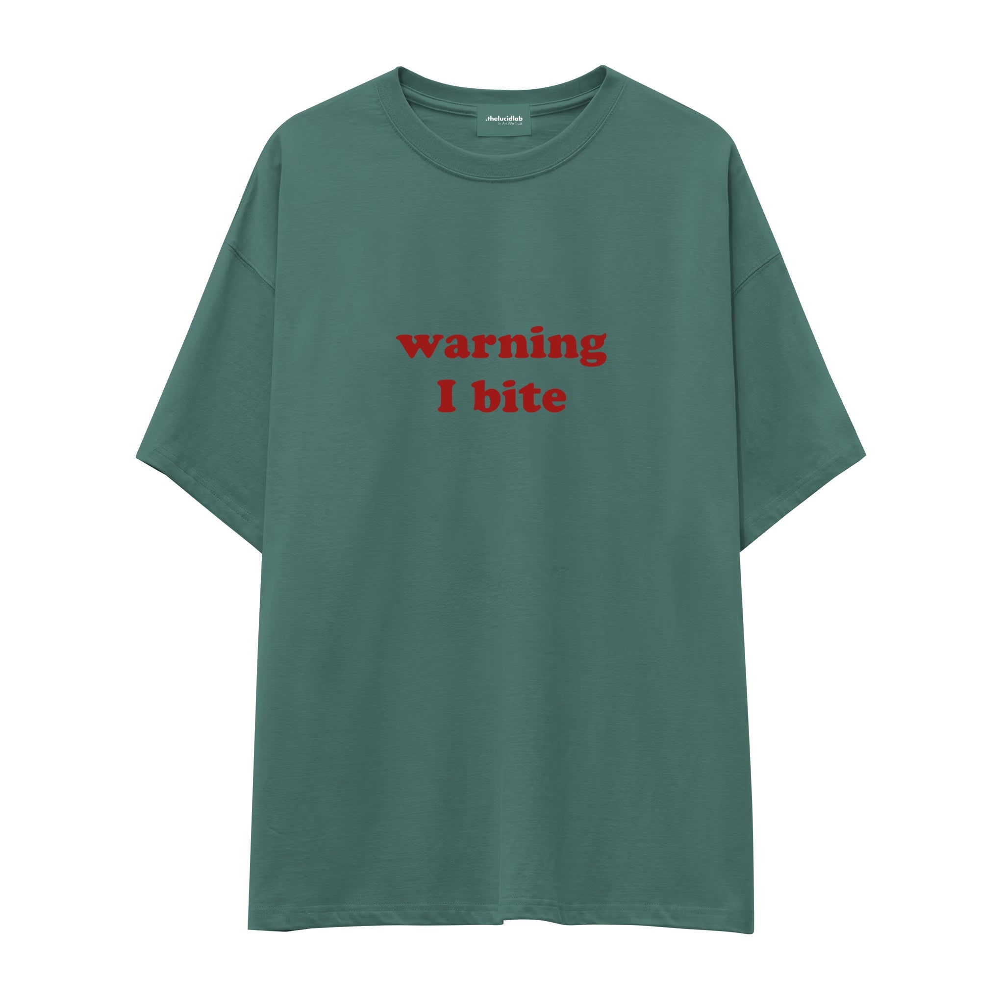 Warning I Bite Oversize Tişört