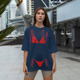 Red Bikini Oversize Tişört