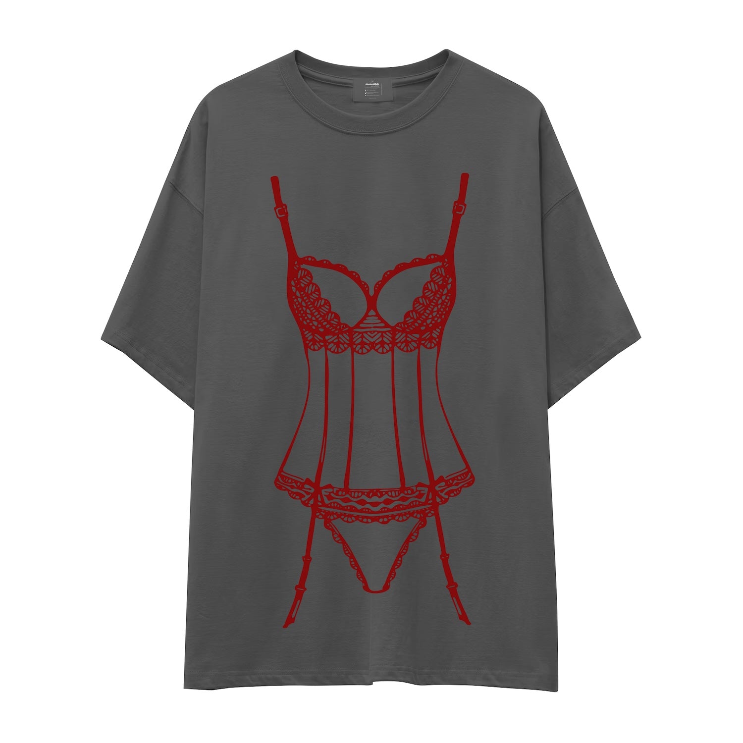 Bordeaux Silhouette Oversize Tişört