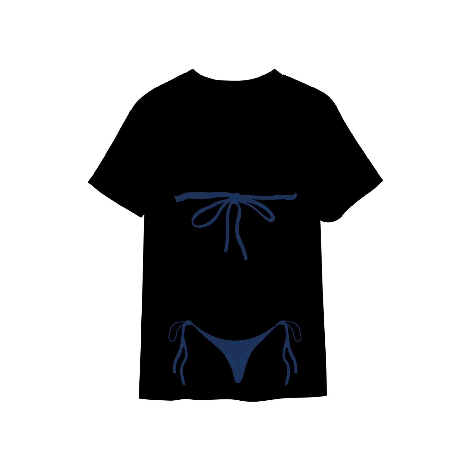 Navy Blue Bikini Tişört