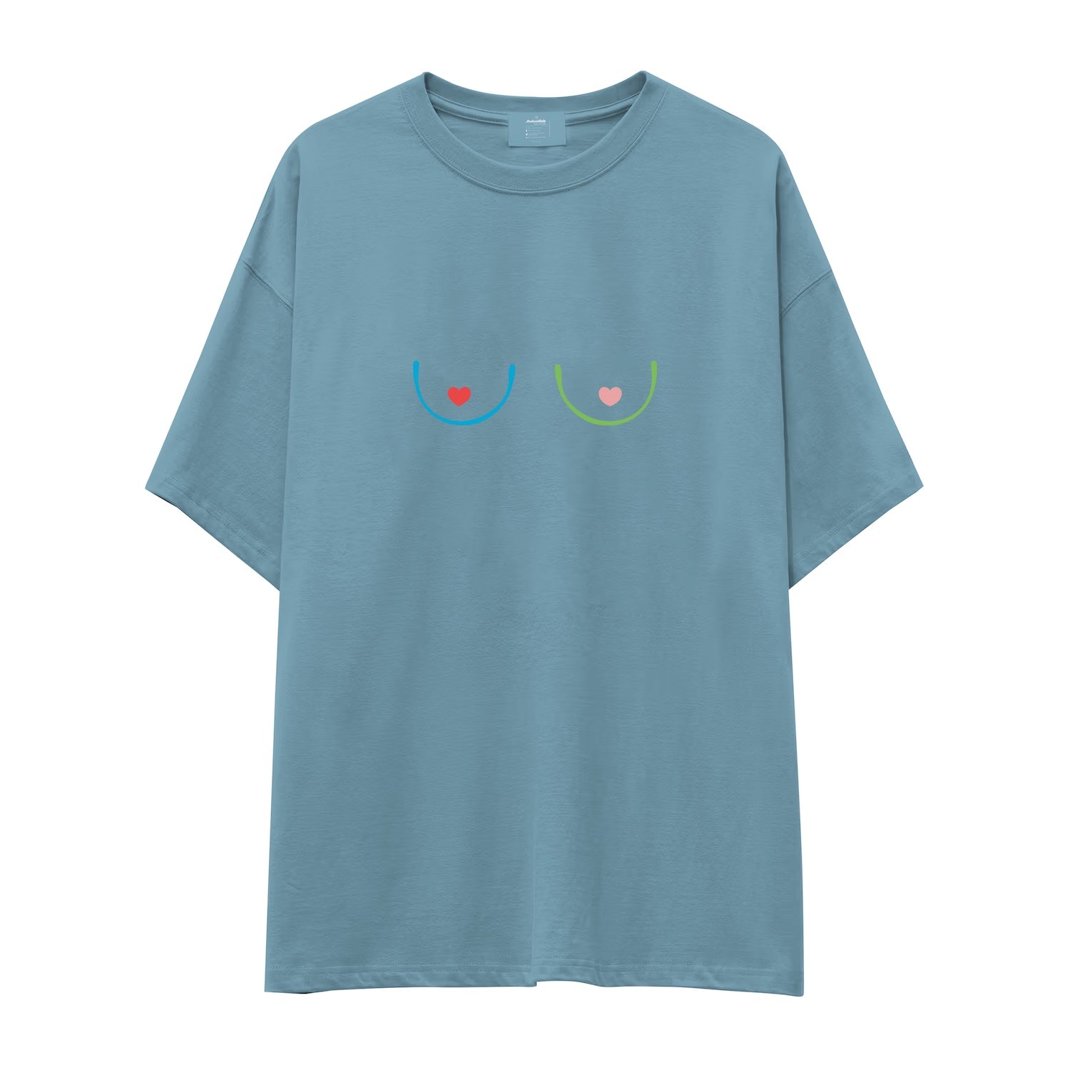 Boobs & Hearts Oversize Tişört