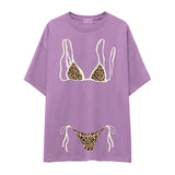 Leopard Bikini Oversize Tişört