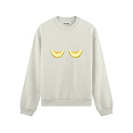Nice Melons Oversize Sweatshirt Beyaz Ön