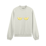 Nice Melons Oversize Sweatshirt Beyaz Ön