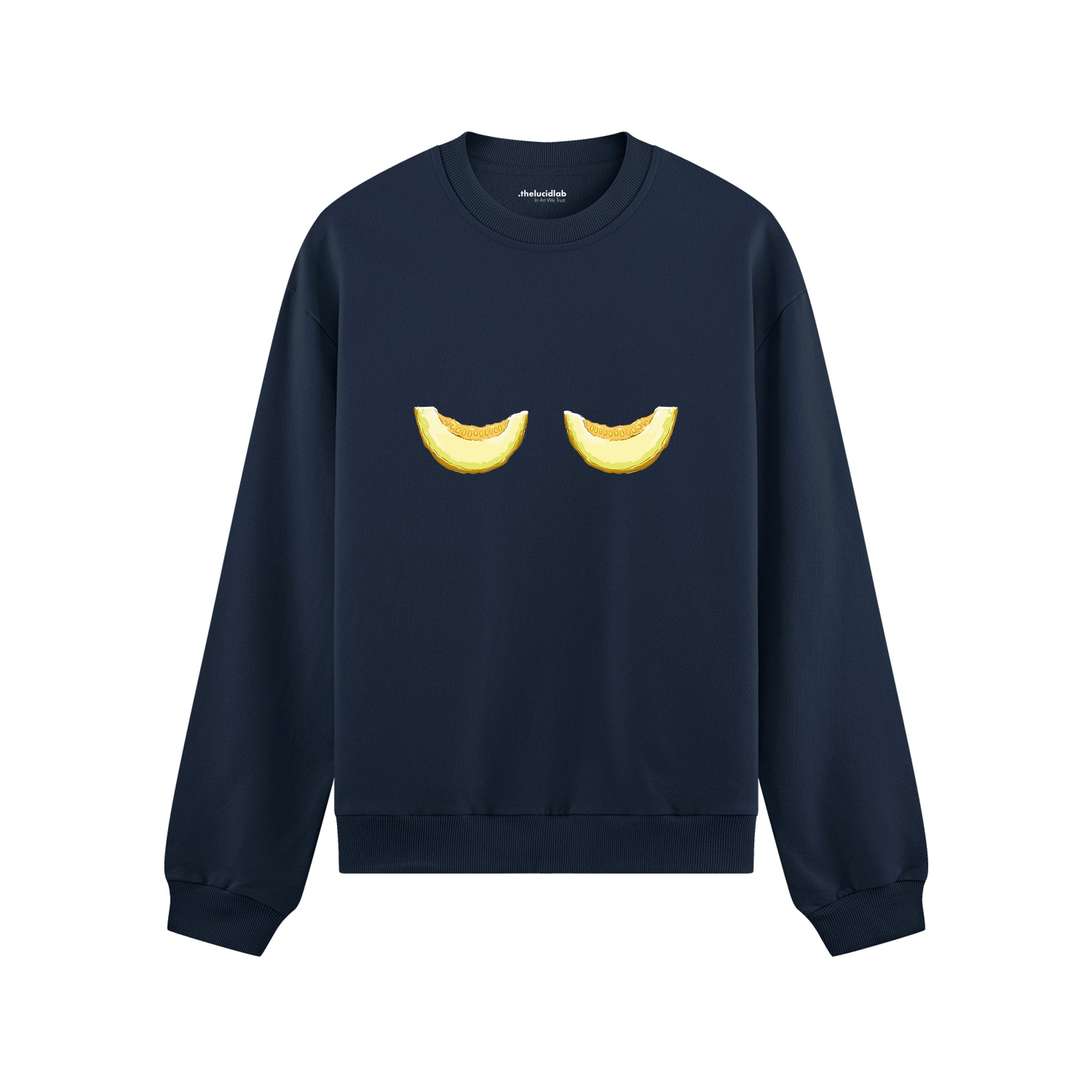 Nice Melons Oversize Sweatshirt Lacivert Ön