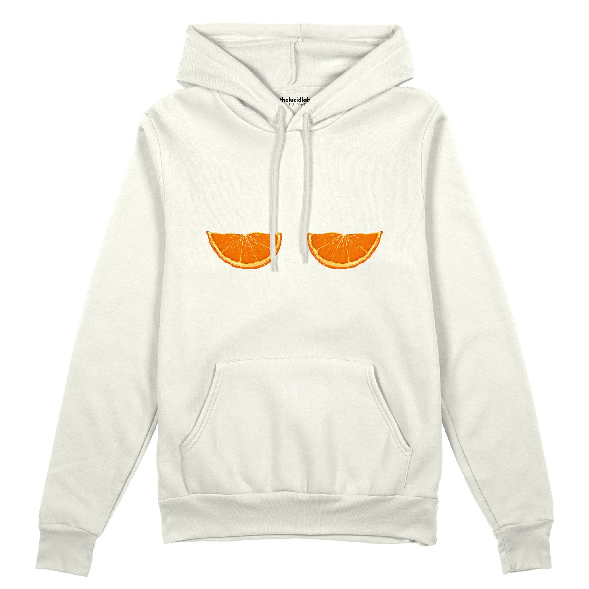 Juicy Bits Oversize Hoodie Beyaz Ön