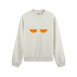 Juicy Bits Oversize Sweatshirt Beyaz Ön
