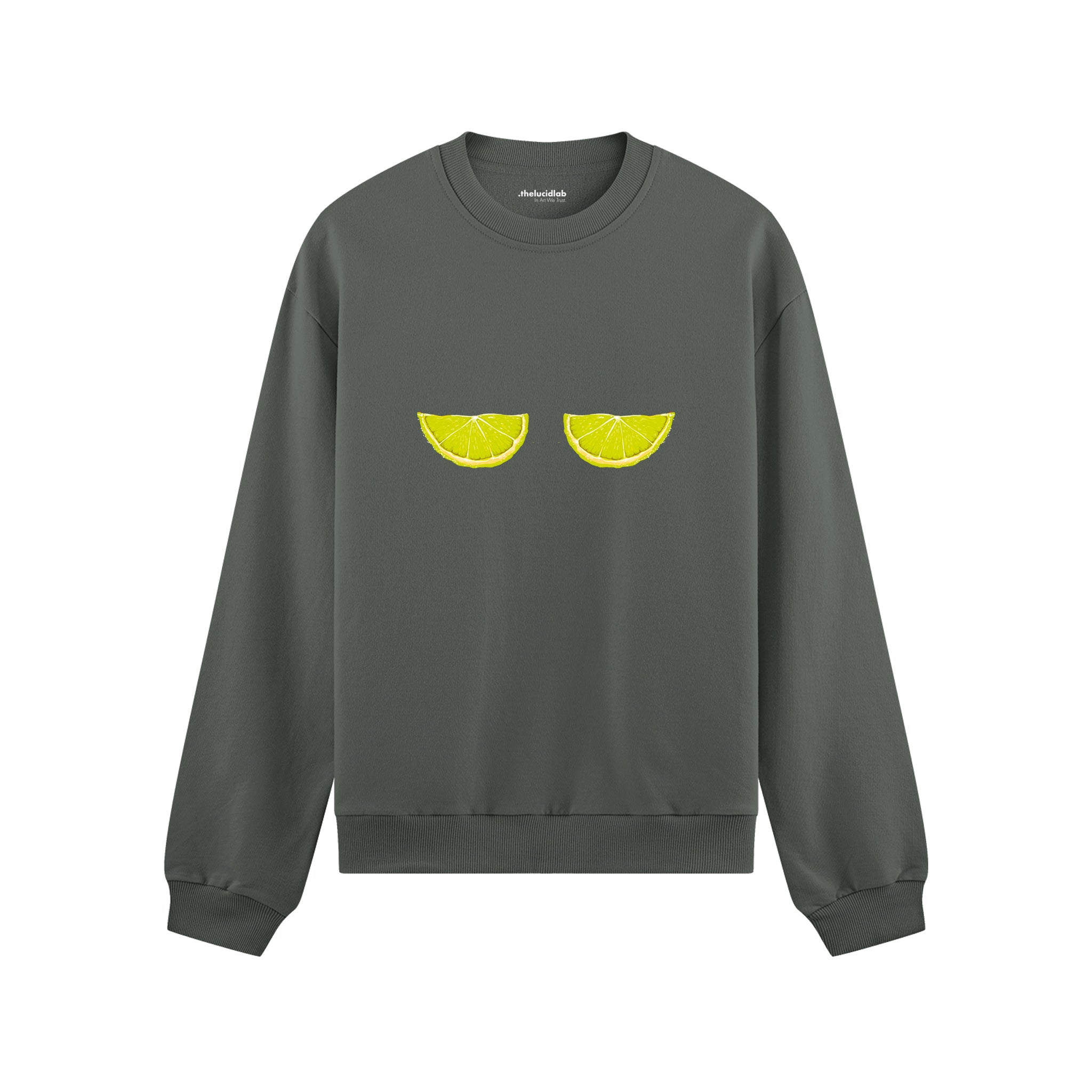 Sour Twins Oversize Sweatshirt Antrasit Ön