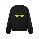 Sour Twins Oversize Sweatshirt Siyah Ön