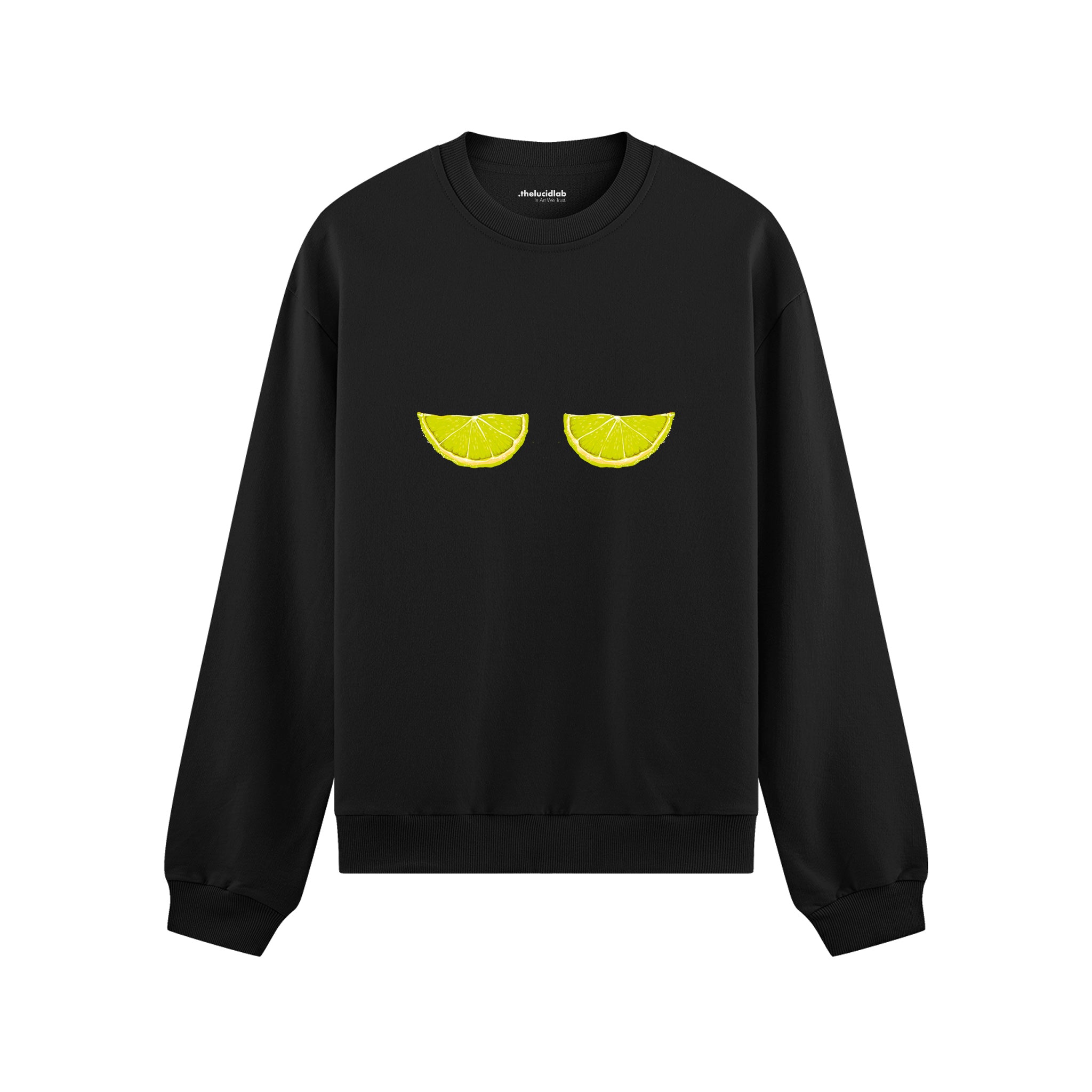 Sour Twins Oversize Sweatshirt Siyah Ön