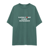 Eating Pussy Cures Depression Oversize Tişört