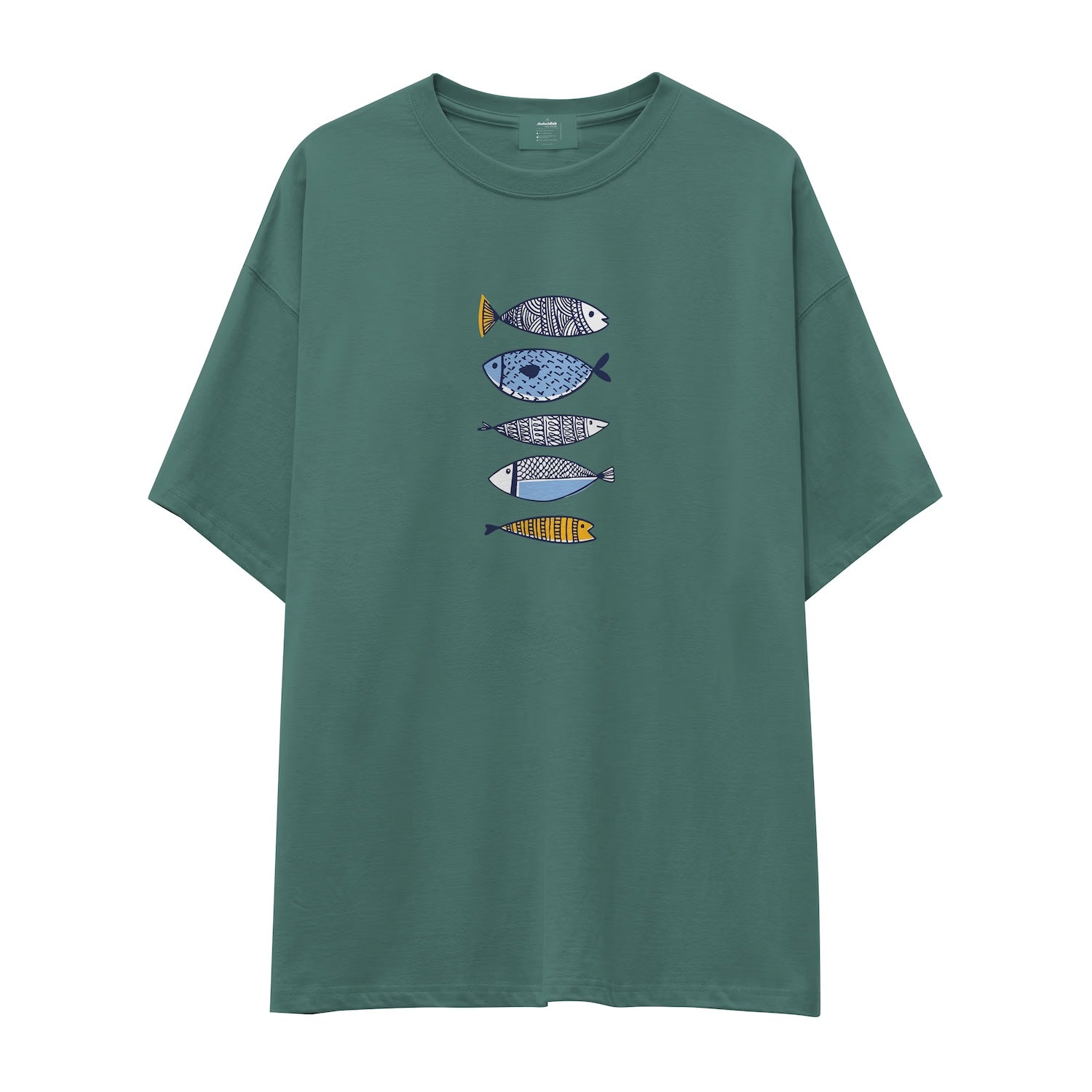 Marine Pattern Study Oversize Tişört