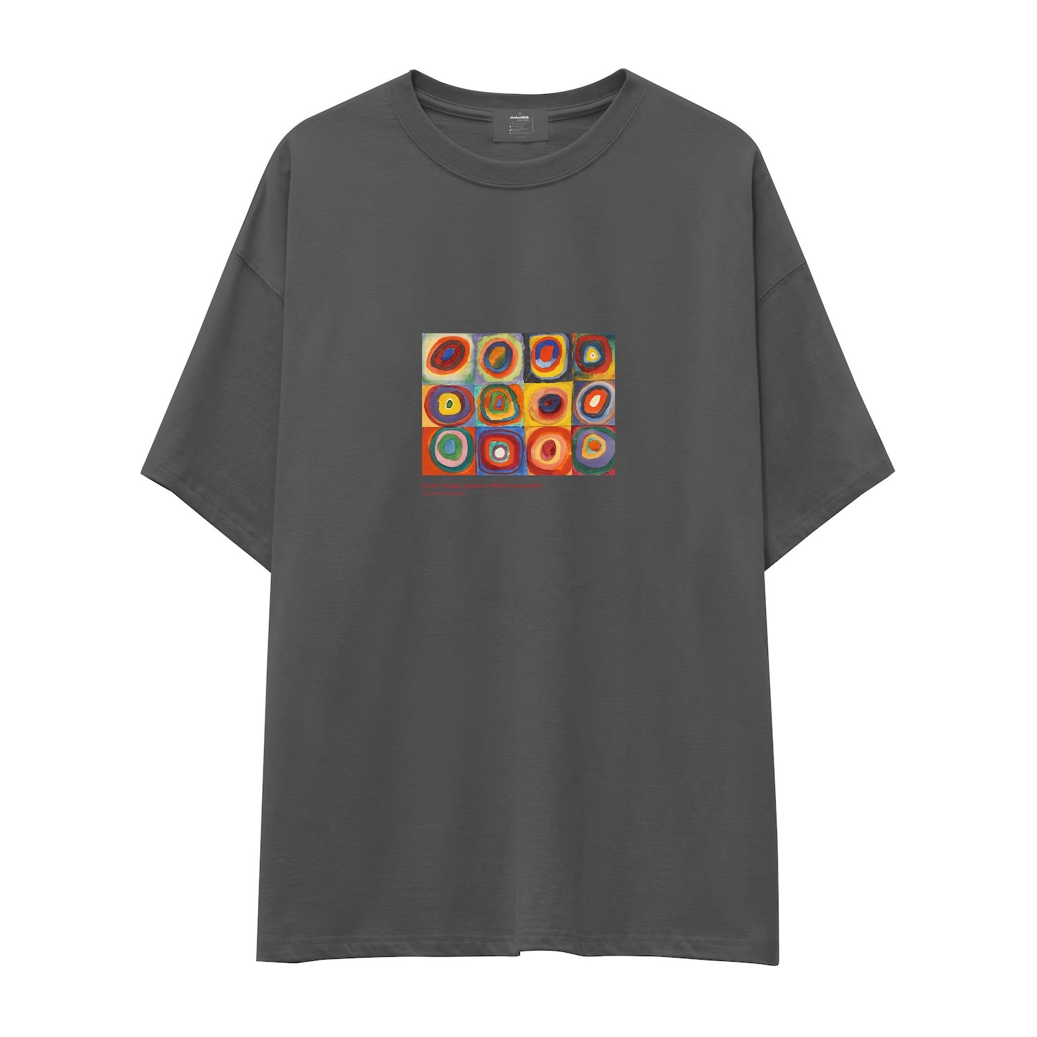 Color Study, Squares With Concentric Circles Oversize Tişört