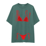 Red Bikini Oversize Tişört