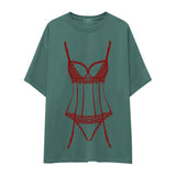 Bordeaux Silhouette Oversize Tişört