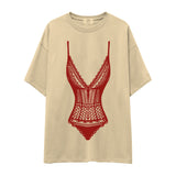 Bordeaux Contour Oversize Tişört