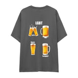 Lets Get Beers Tonight Oversize Tişört