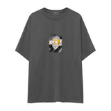 Albert Einstein / Homer Simpson Oversize Tişört
