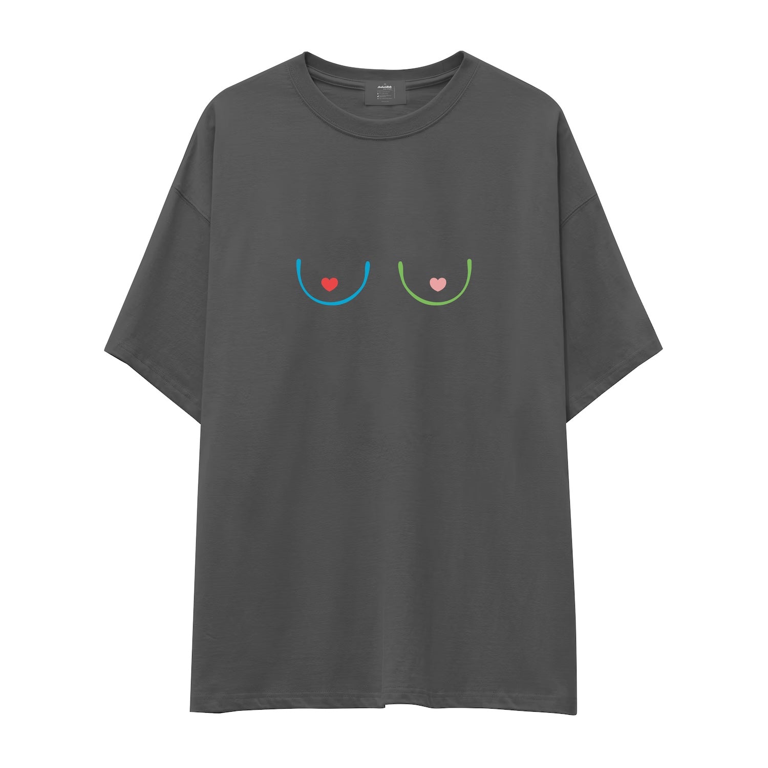 Boobs & Hearts Oversize Tişört