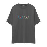 Boobs & Hearts Oversize Tişört