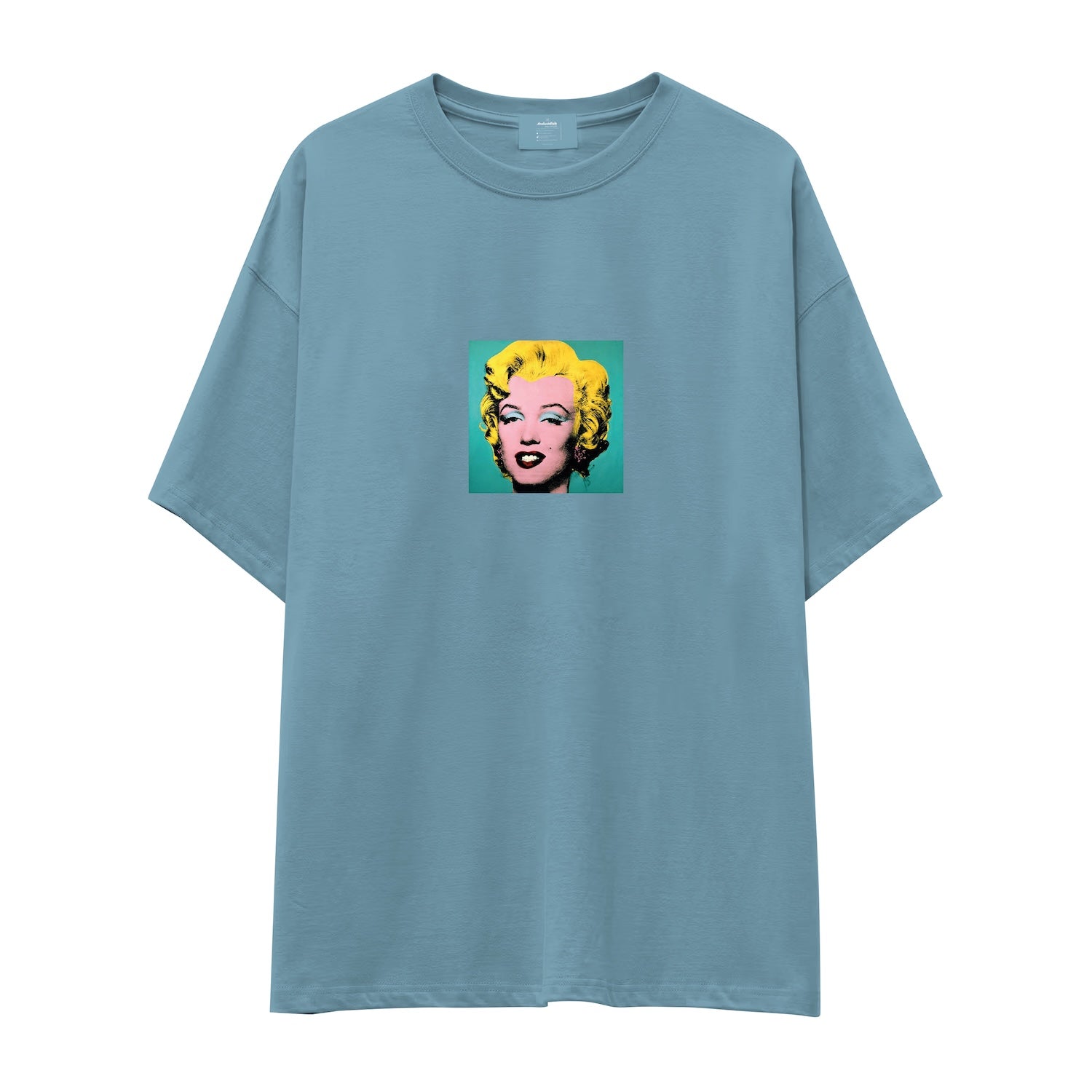 Andy Warhol / Marilyn Monroe Blue Oversize Tişört