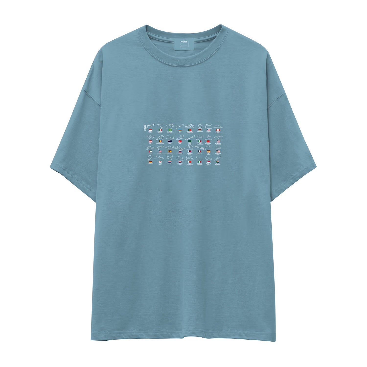 All Tracks / Formula 1 Pistleri Oversize Tişört