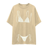 White Bikini Oversize Tişört