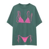 Pink Bikini Oversize Tişört