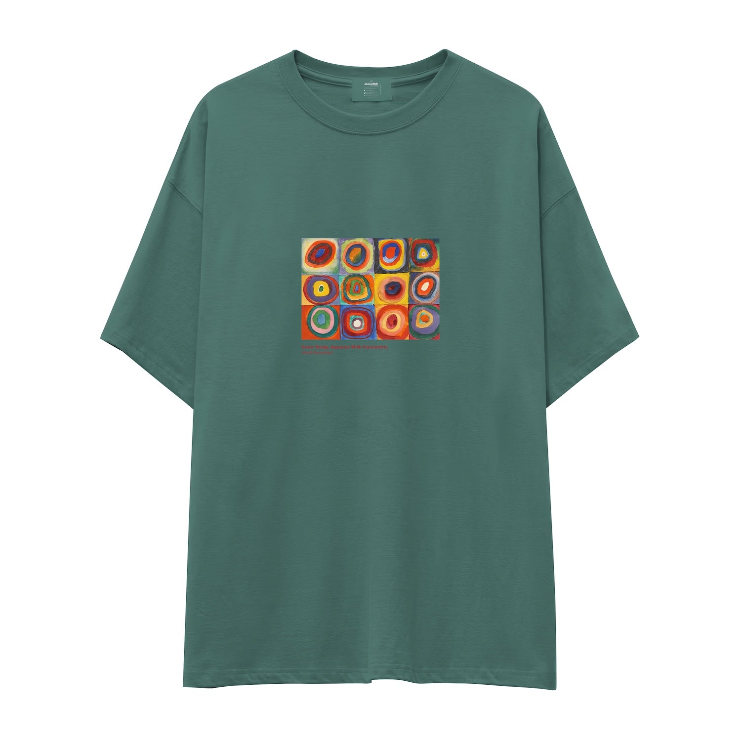 Color Study, Squares With Concentric Circles Oversize Tişört