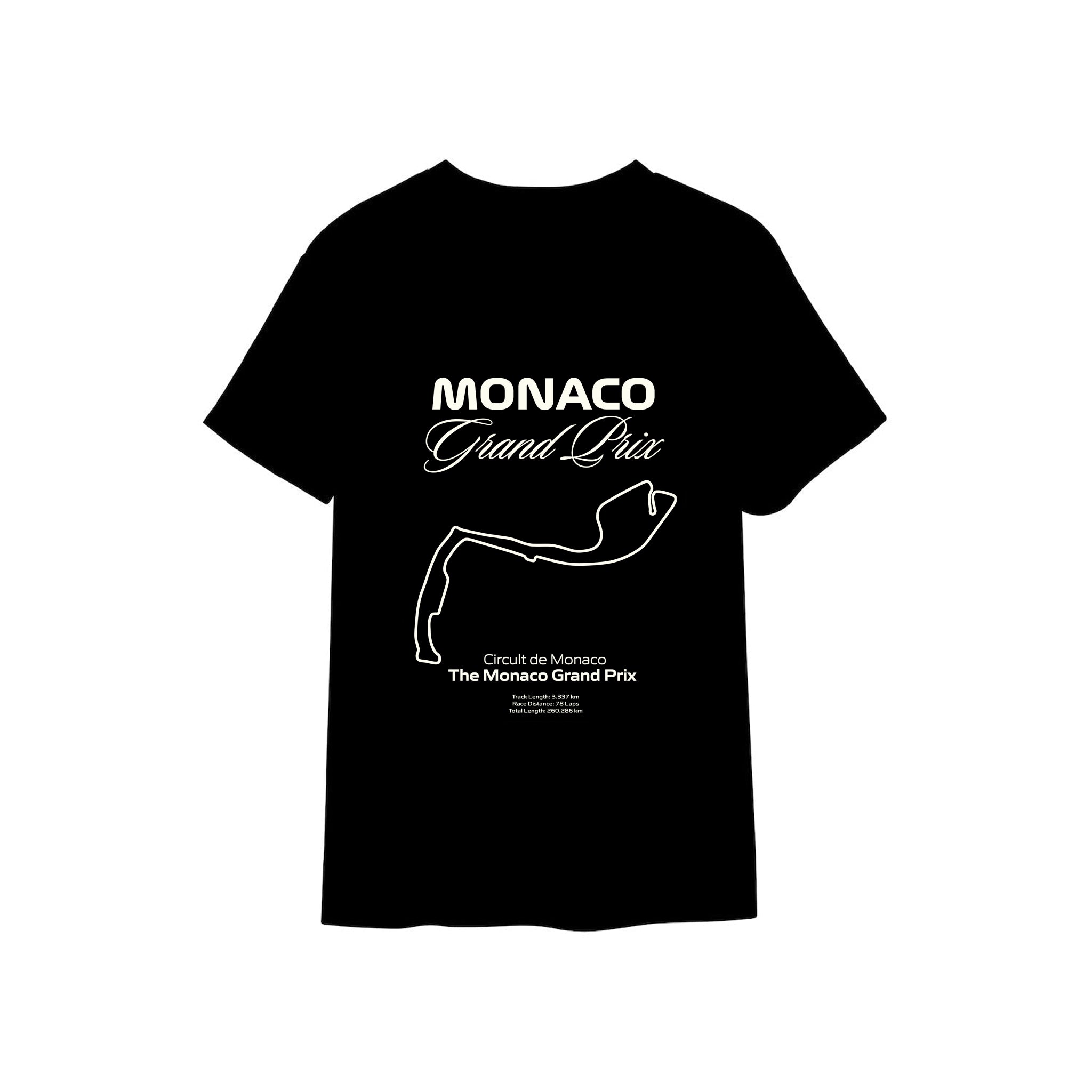 Monaco Grand Prix Tişört — Siyah — Arka görünüm