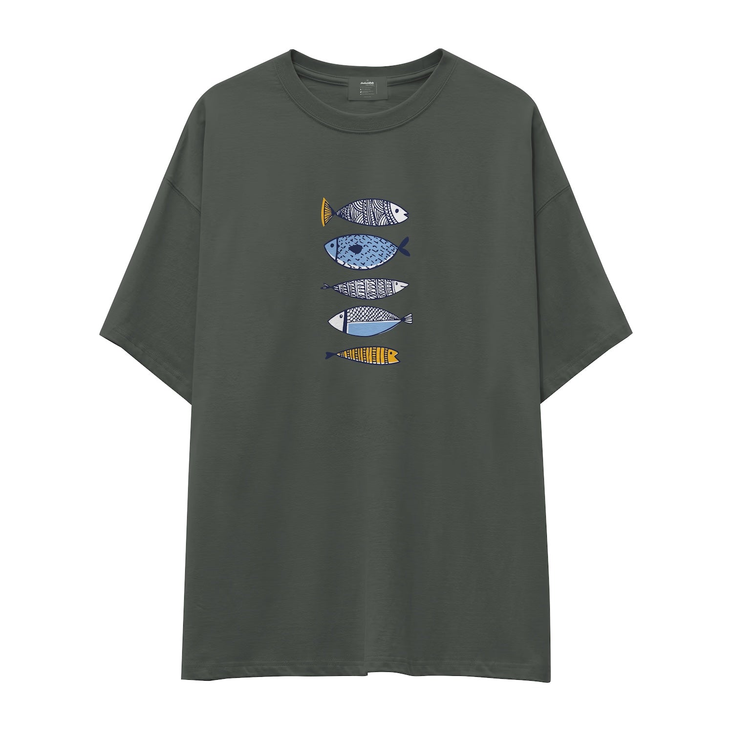 Marine Pattern Study Oversize Tişört