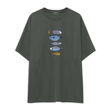 Marine Pattern Study Oversize Tişört