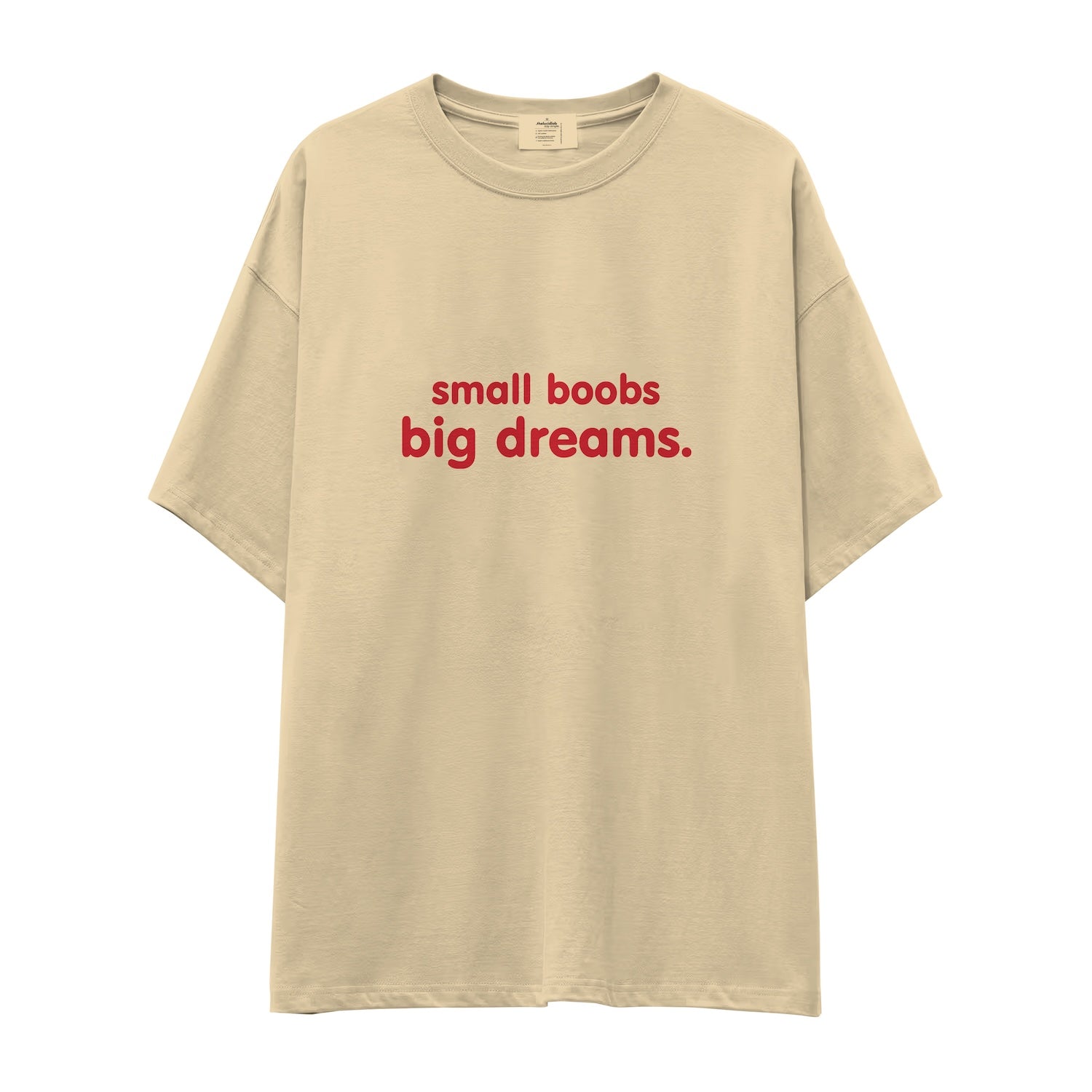 Small Boobs Big Dreams Oversize Tişört