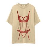 Bordeaux Silhouette Oversize Tişört