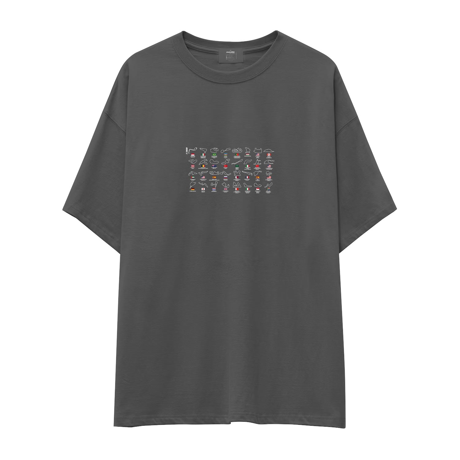 All Tracks / Formula 1 Pistleri Oversize Tişört
