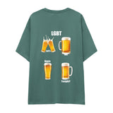 Lets Get Beers Tonight Oversize Tişört