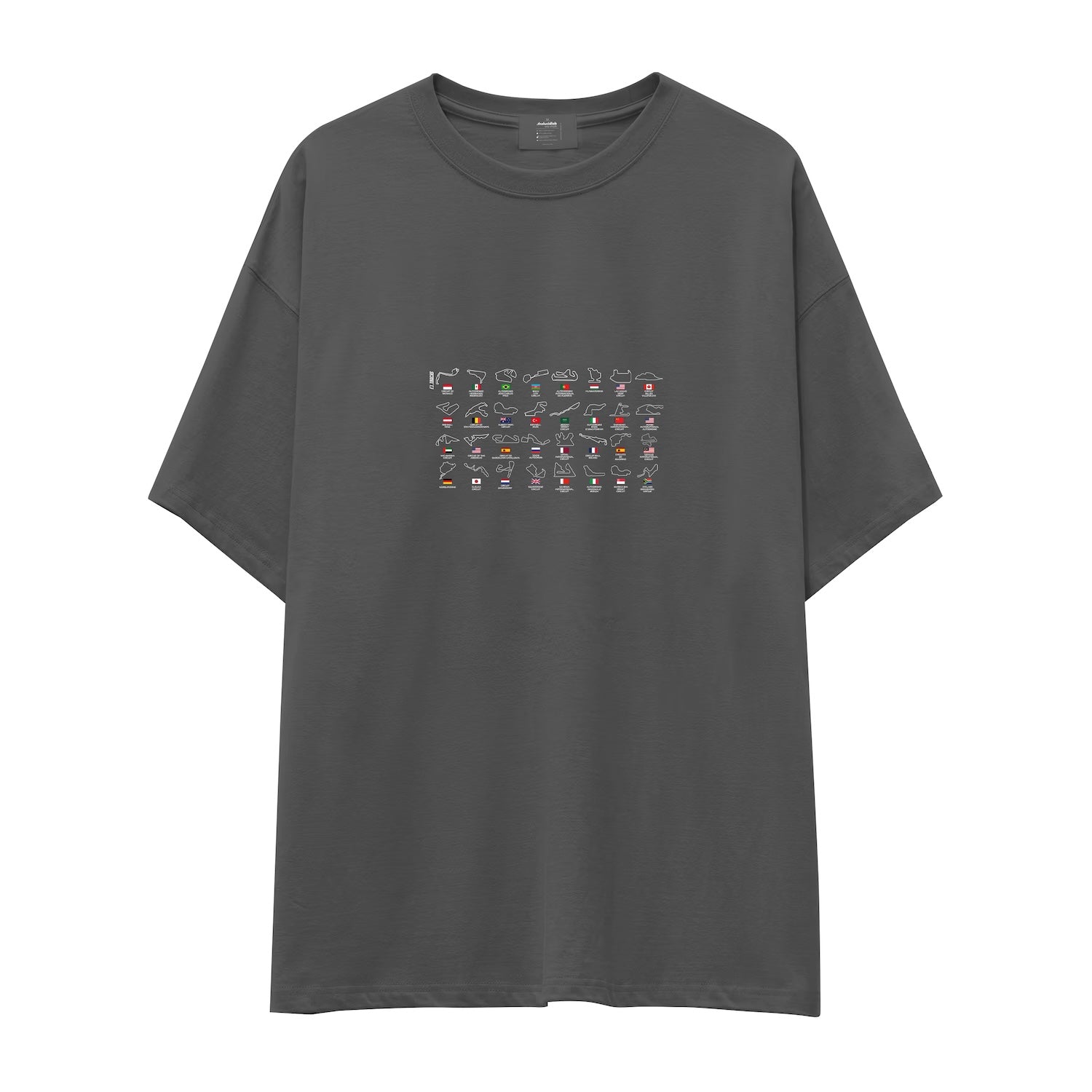 All Tracks / Formula 1 Pistleri Oversize Tişört