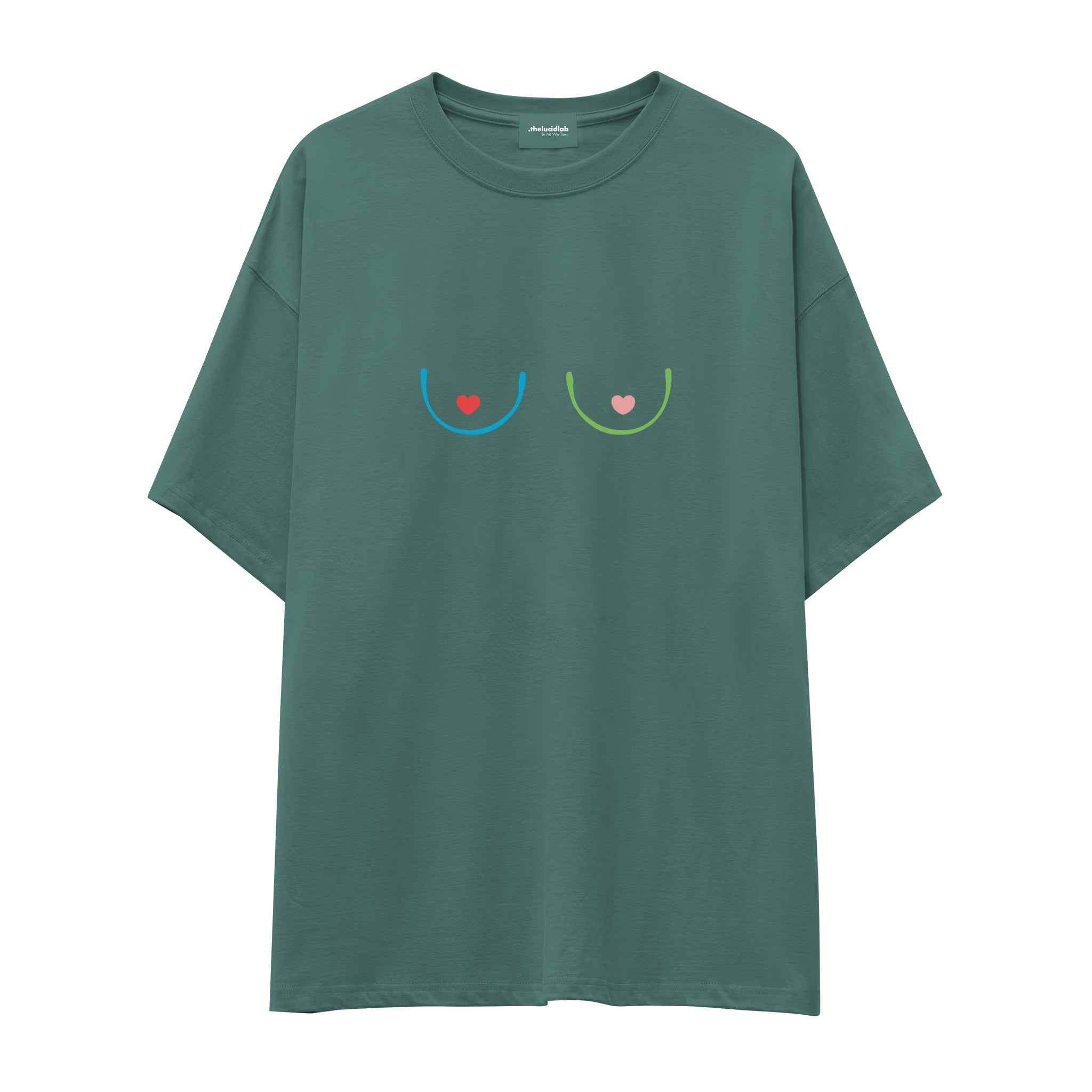 Boobs & Hearts Oversize Tişört