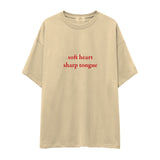 Soft Heart Sharp Tongue Oversize Tişört