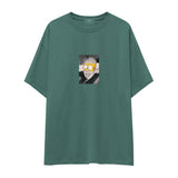 Albert Einstein / Homer Simpson Oversize Tişört